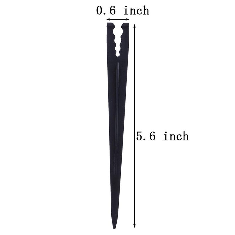 CoscosX 200 Pcs Plastic Irrigation Drip Support Stakes for 1/4-Inch Tubing Hose 4/7 or 3/5 Irrigation Hose Holder&Emitters/Drip Irrigation Kits/Garden Tools for Vegetable Gardens Flower Beds Herbs Garden - Image 2